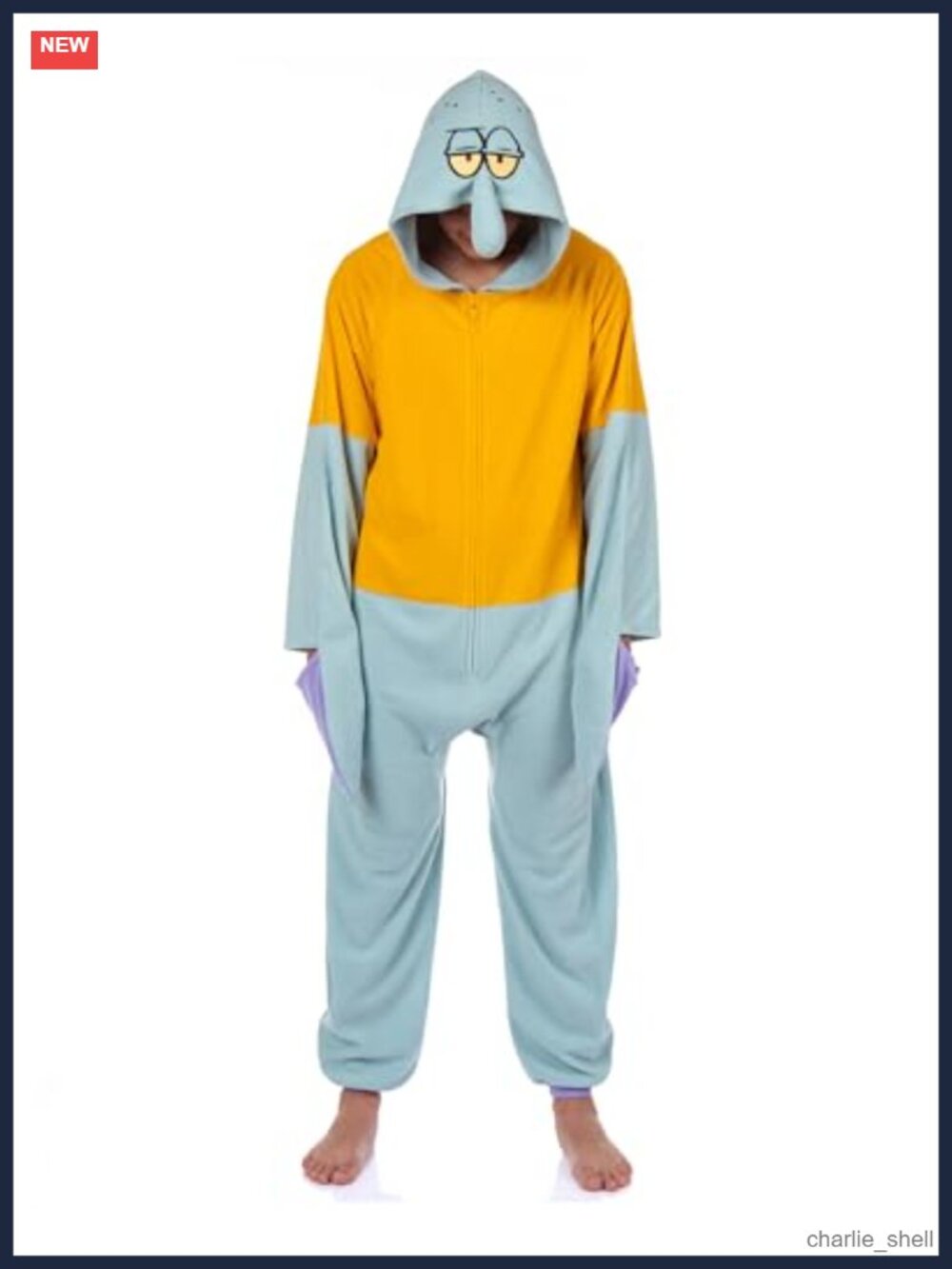 Squidward One-Piece Pajama Costume Plush Fleece Union Suit